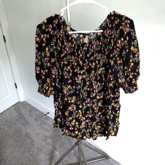 Tara and sky 1X floral blouse - Picture 1 of 2